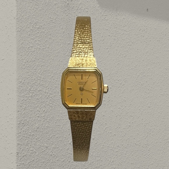 Citizen Accessories - True Vintage Citizen Ladies Gold-Tone Dress Watch 60s-70s Japanese Made As Is